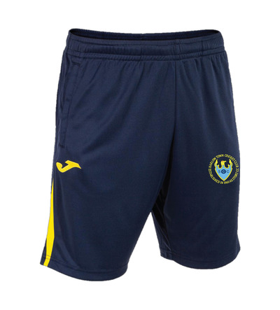 Harlow Town Cricket Club Shorts Navy/Yellow
