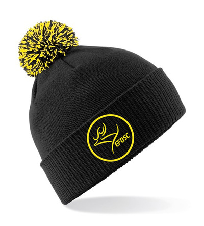 EFDSC Snowstar Bobble Hat Black/Yellow