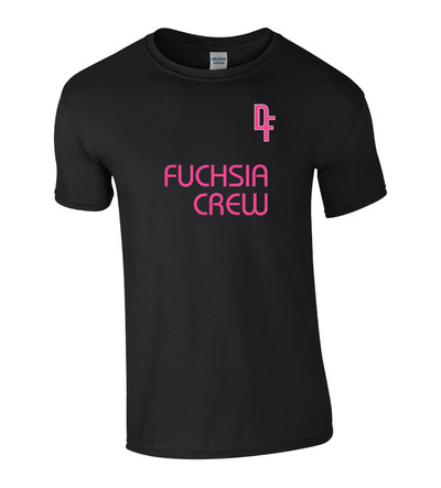 Dance Fusion Awdis Fuchsia Crew T-Shirt Black