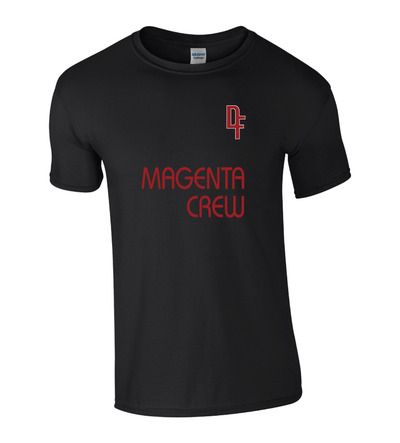 Dance Fusion MAGENTA CREW T-Shirt Black