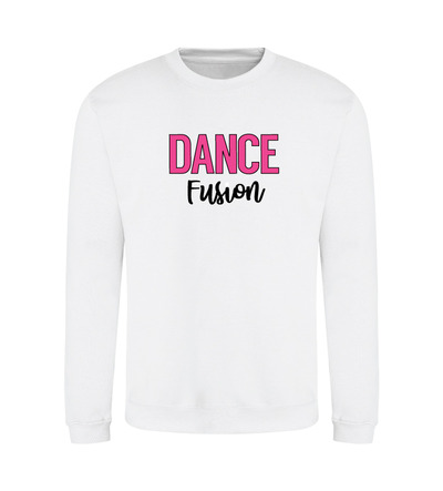 Dance Fusion FUCHSIA CREW Sweatshirt White