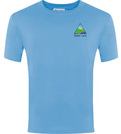 Water Lane P.E T-Shirt Sky with or without School Crest 