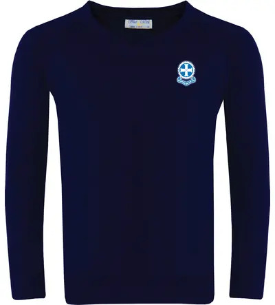 Passmores Cotton V-Neck Sweatshirt Navy