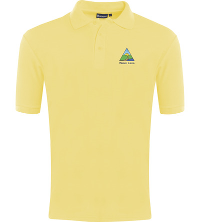 Water Lane Premium Polo Shirt Yellow with or without School Crest