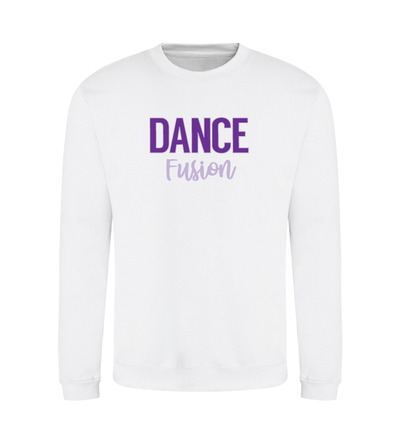 Dance Fusion Indigo CREW Sweatshirt White