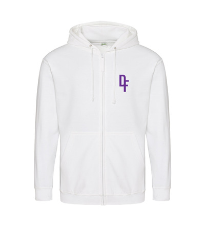 Dance Fusion Awdis Indigo CREW Zip Hoodie White