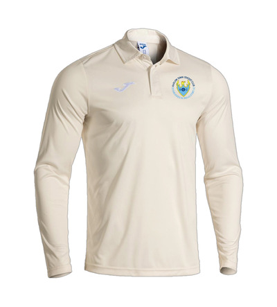Harlow Town Cricket Club Long Sleeve Polo White