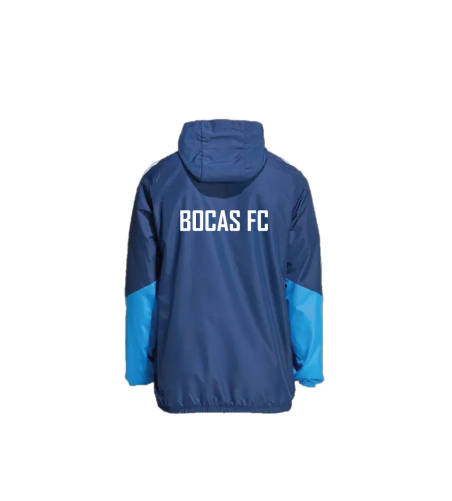 Bocas Adidas Tiro 26 Comp Hooded All-Weather Jacket Navy JNR