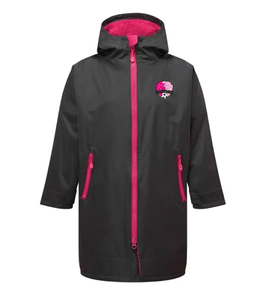 LCS Dry Robe Charcoal/Hot Pink JNR
