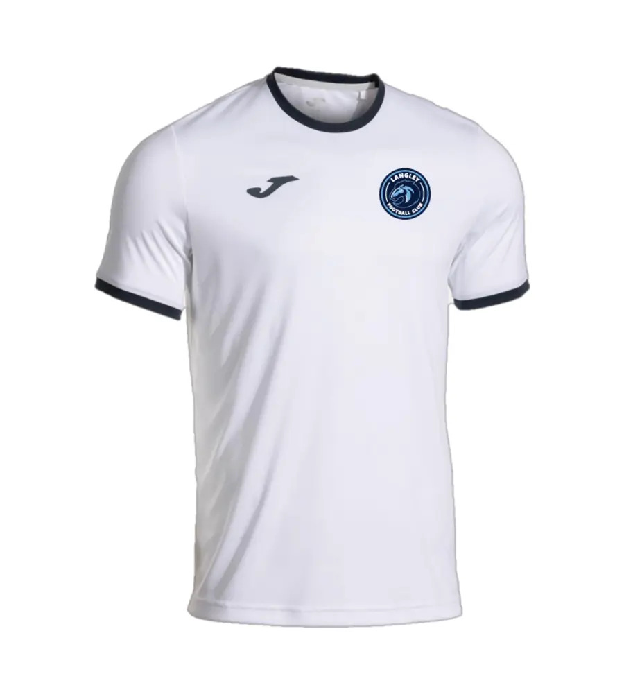Langley Mens Away Combi Premium T-Shirt Wht/Nvy SNR