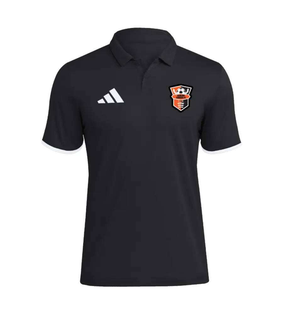 Harlow Tekkers Coaches Adidas Entrada 26 Polo Black