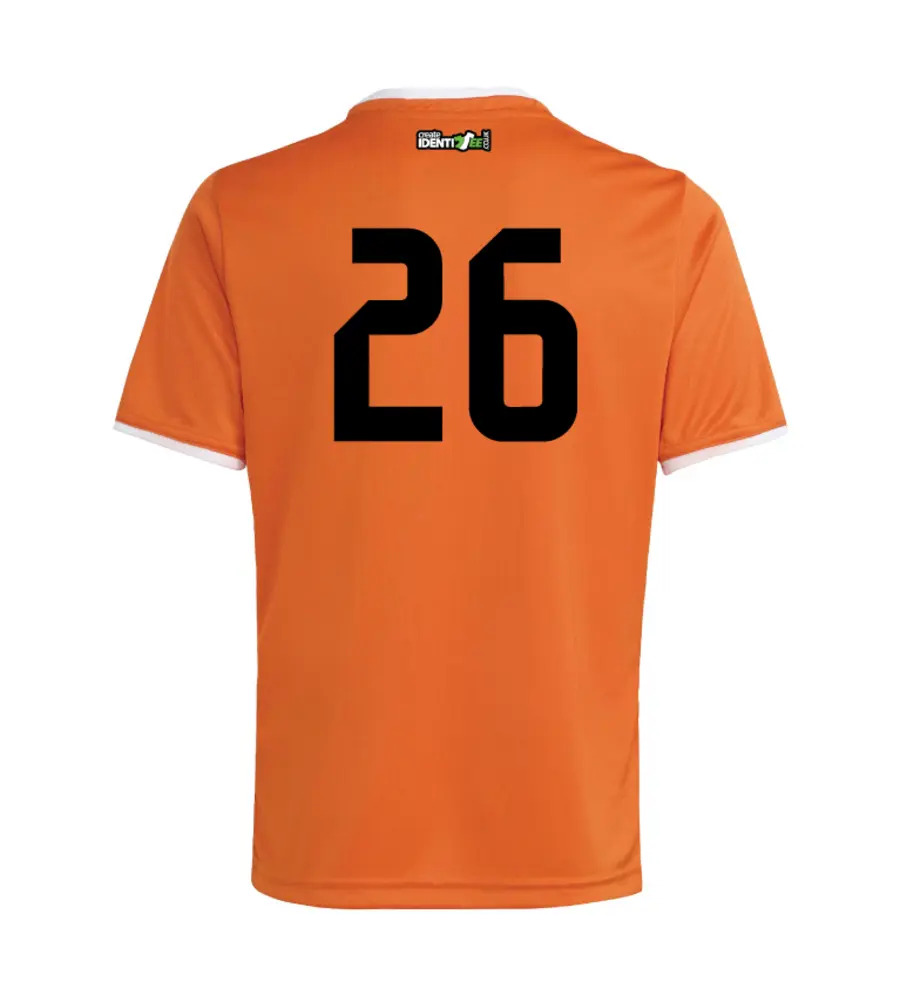 Harlow Tekkers Adidas Entrada 26 T-Shirt Orange/White SNR