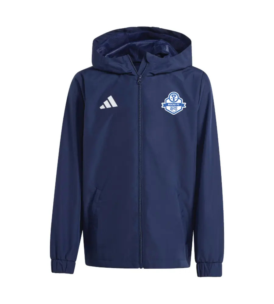 Bocas Coaches Adidas Entrada 26 All Weather Jacket Navy