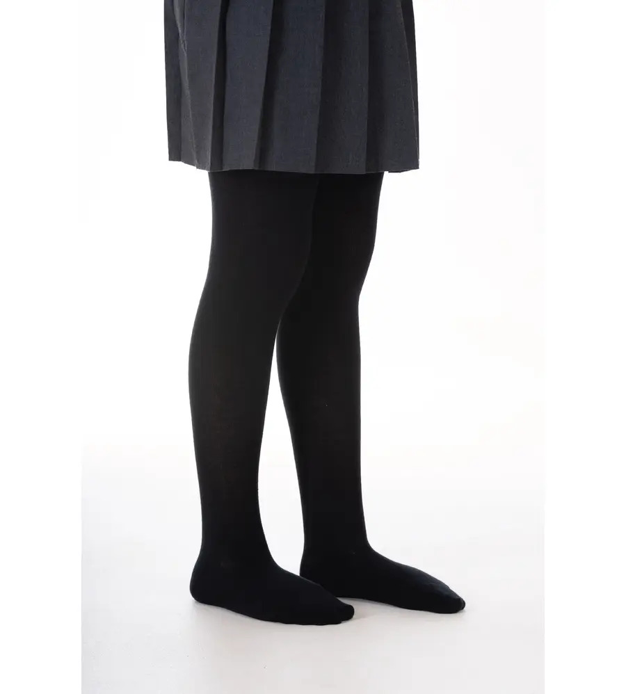 Cotton Rich Tights Black (2 PACK)