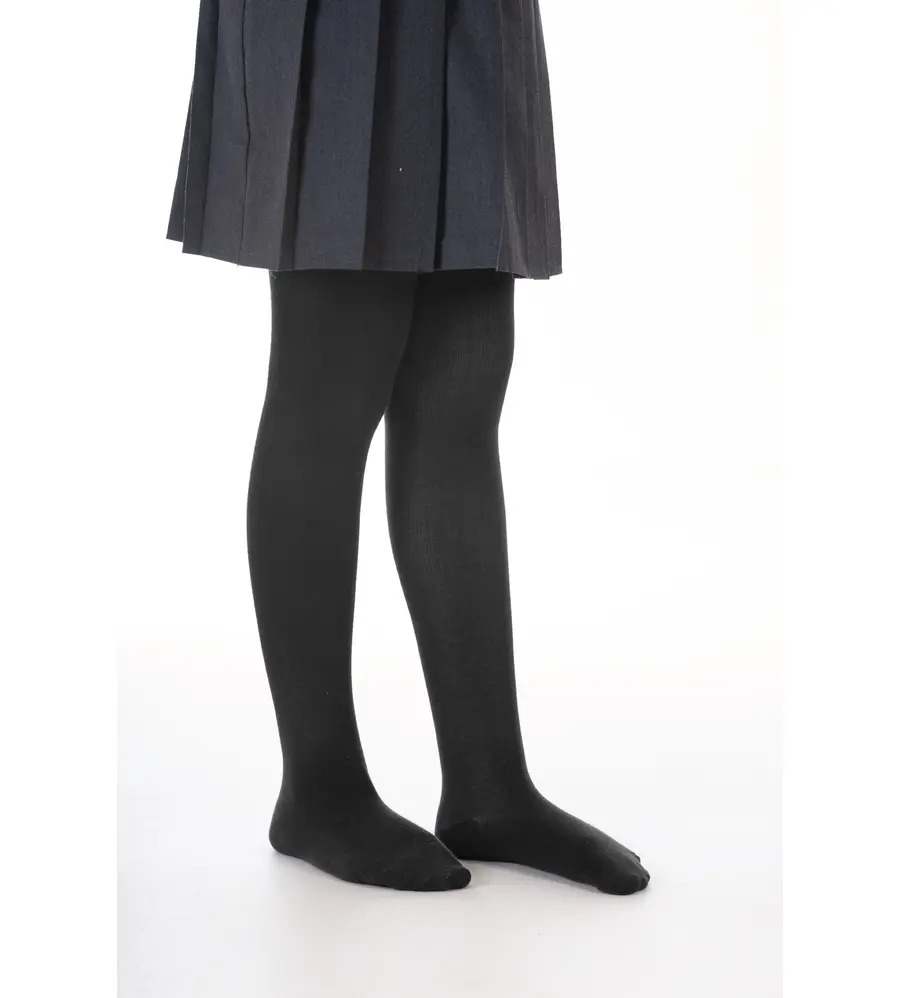 Cotton Rich Tights Charcoal (2 PACK)