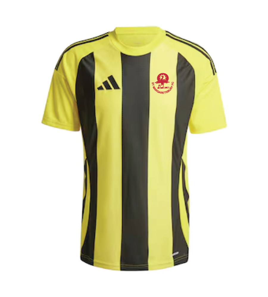 ST Mags Adidas Striped Away T-Shirt Yellow JNR