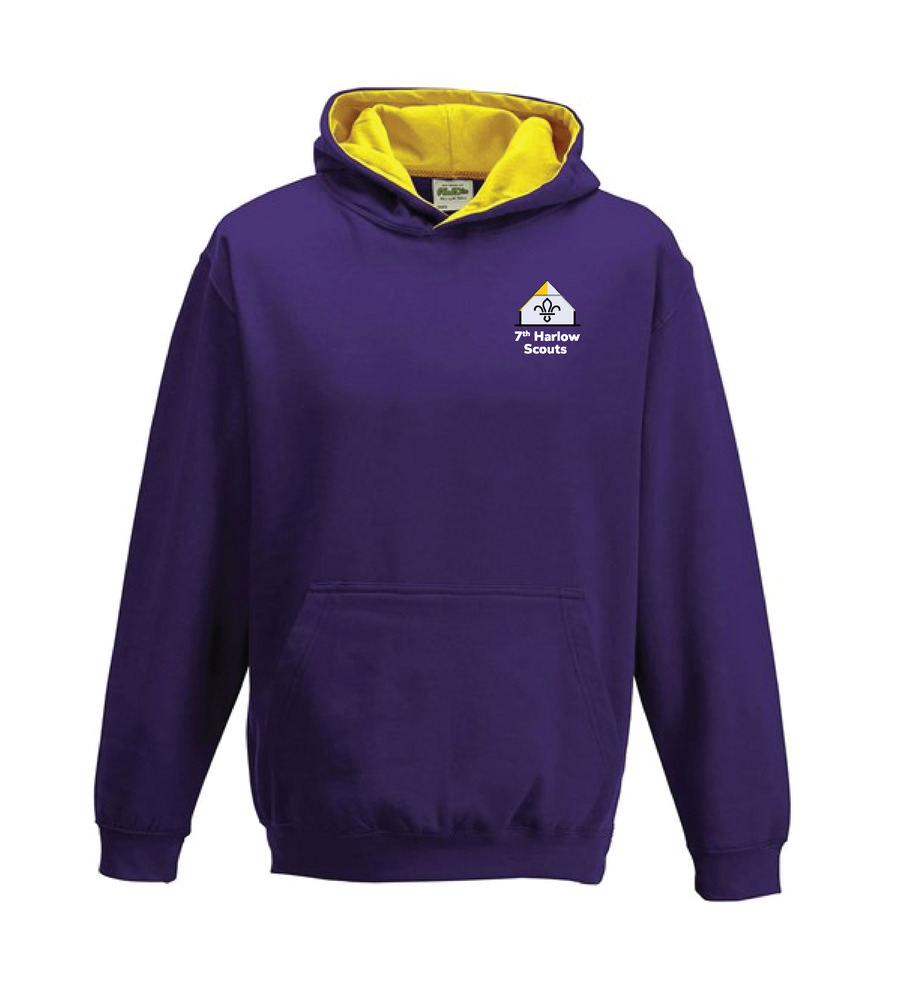 7th Harlow Scouts Contrast Hoodie Purple/Yellow