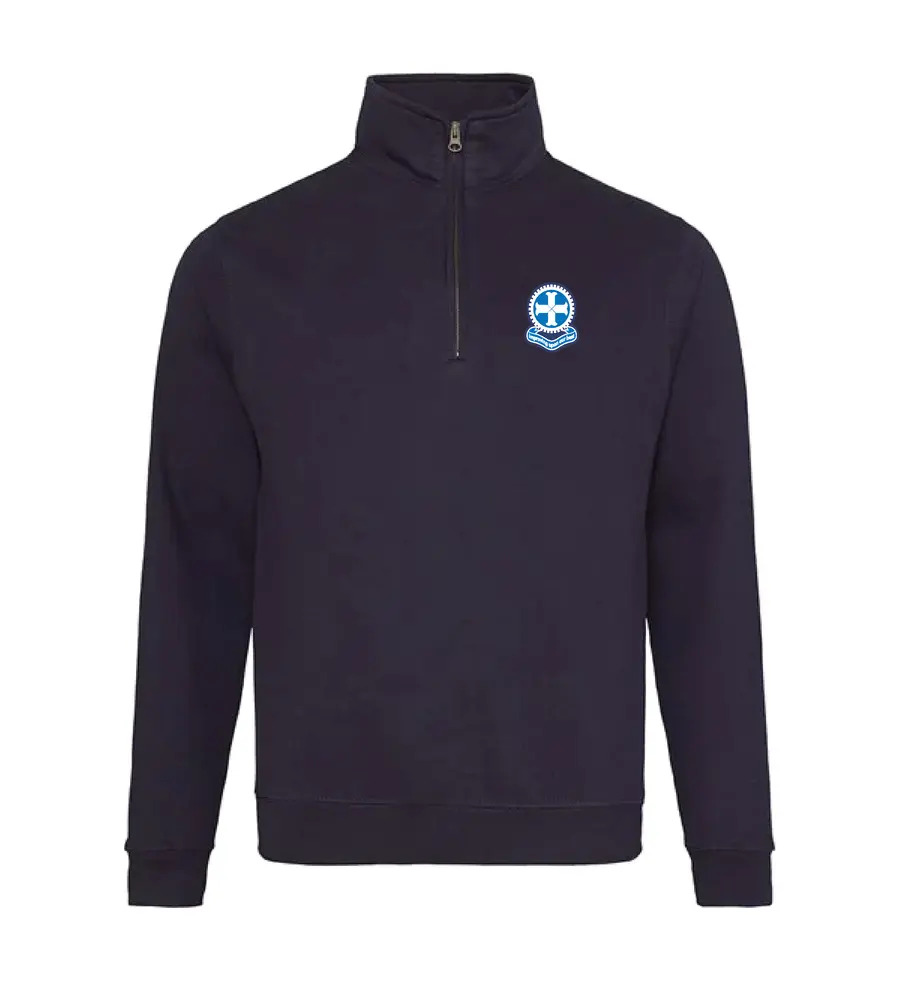 Passmores Cotton 1/4 Zip Sweatshirt Navy