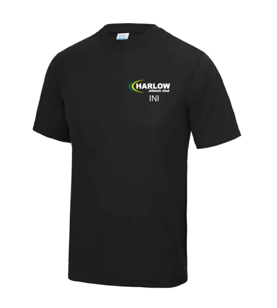 Harlow Athletic Club Awdis Unisex Cool Tee Black