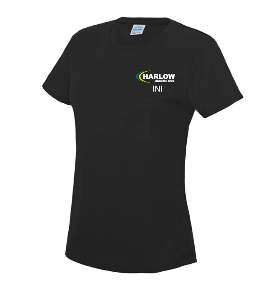 Harlow Athletic Club Awdis Womans Cool Tee Black