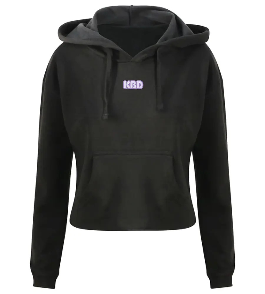 KBD Dance Cropped Hoodie Black
