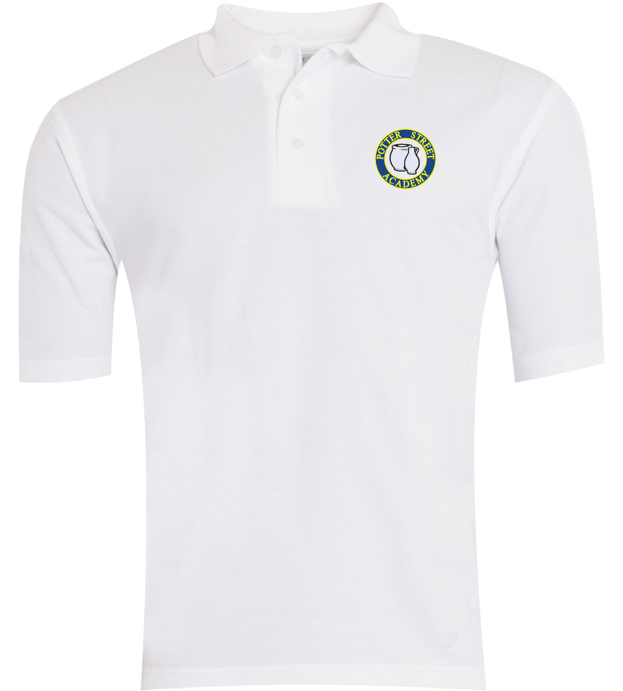 Potter Street Polo Shirt White with or without School Crest