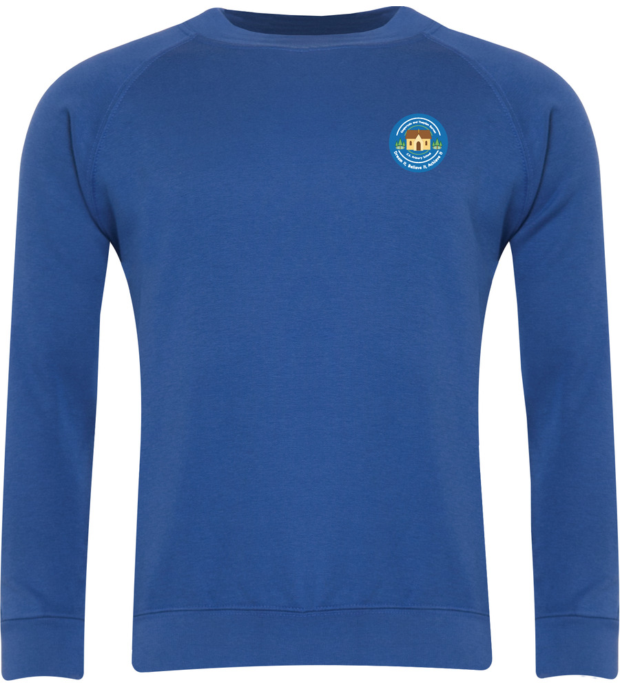 Coopersale Uneek Sweatshirt Royal with or without School Crest