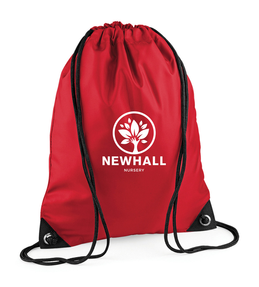 Newhall Nursery Gymsac Red with or without School Crest