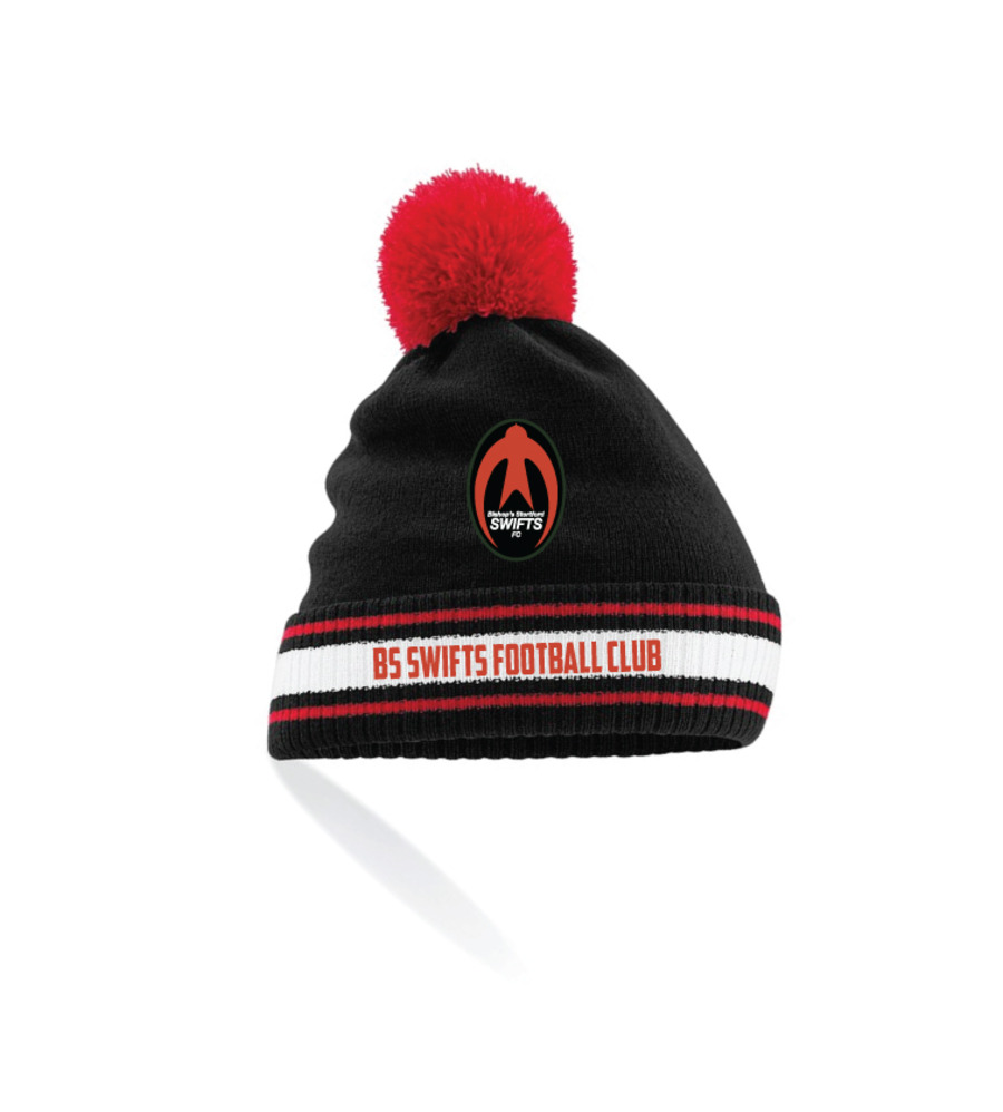 BS Swifts FC Bobble Hat Black/Red