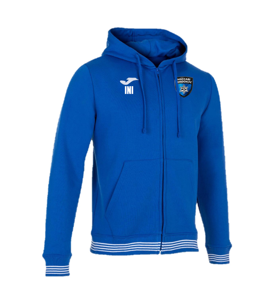 Maccabi London Fc Campus III Zip Hoodie Royal & White