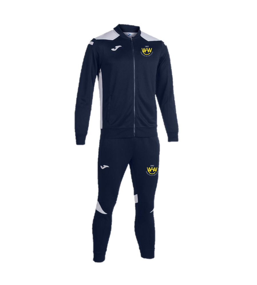 Woodford Wells Champ VI Tracksuit Navy/White with Badge