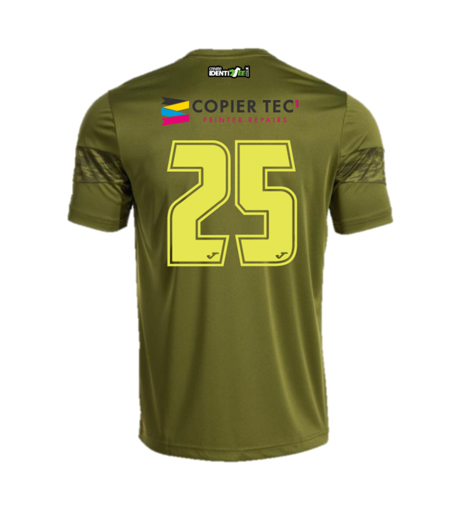 Harlow Tekkers Champ VIII T-Shirt Green/Fluo Yellow with Badge, Number & Sponsor