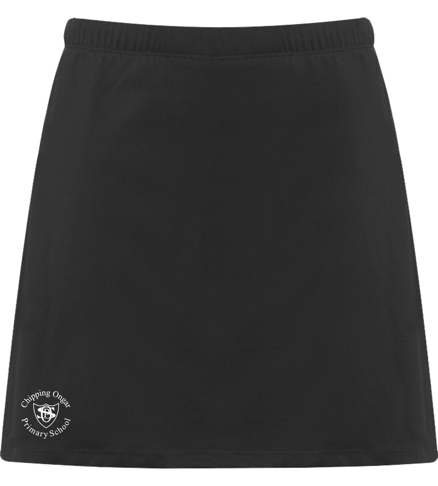Chipping Ongar Girls P.E Skort Black with or without School Crest
