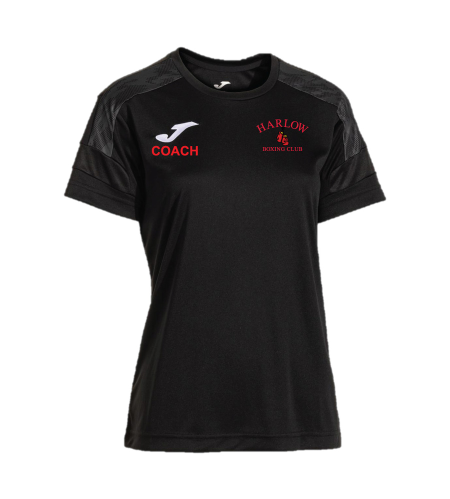 Harlow Boxing Club Coaches Champ VIII Womans T-Shirt Black