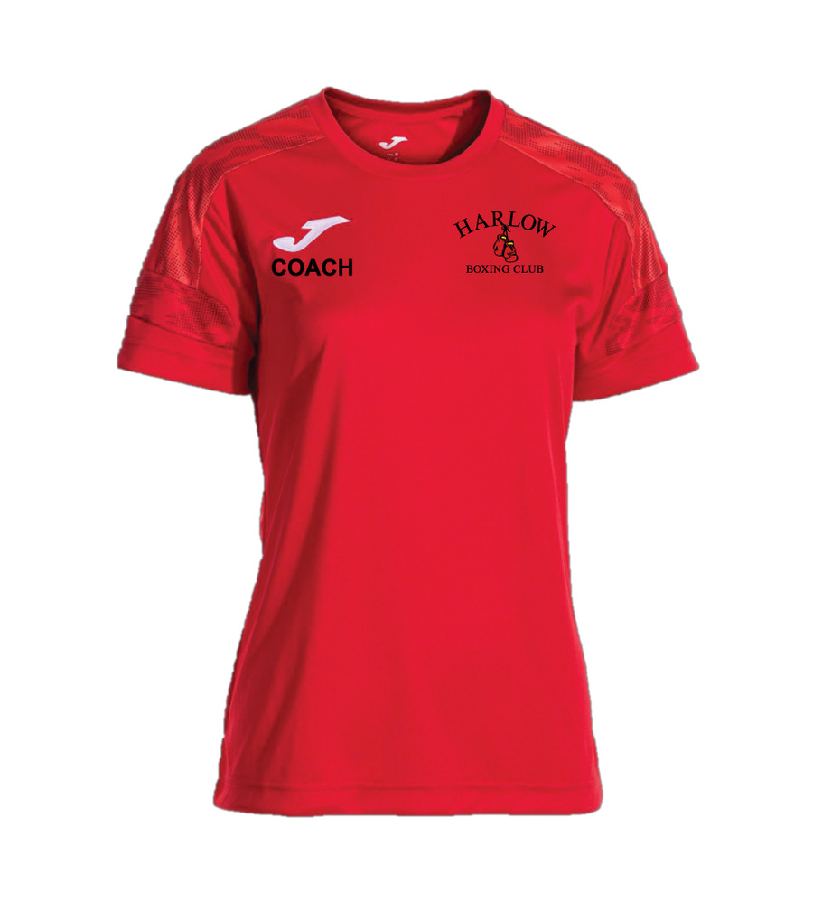 Harlow Boxing Club Coaches Champ VIII Womans T-Shirt Red