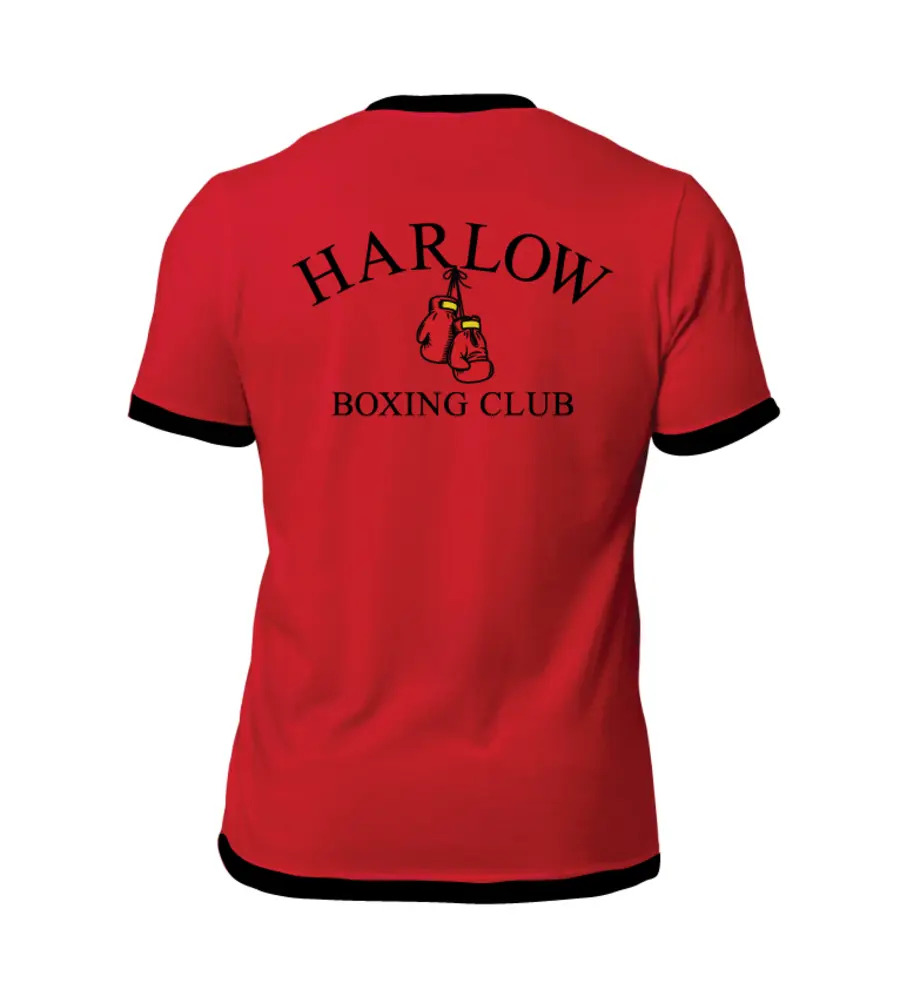 Harlow Boxing Club Coaches Combi Premium Tee Red/Black