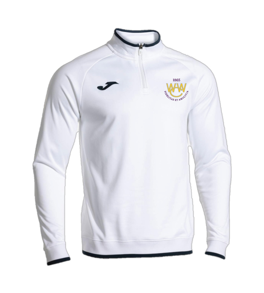 Woodford Wells Combi Premium 1/4 Zip White/Navy with Badge SNR