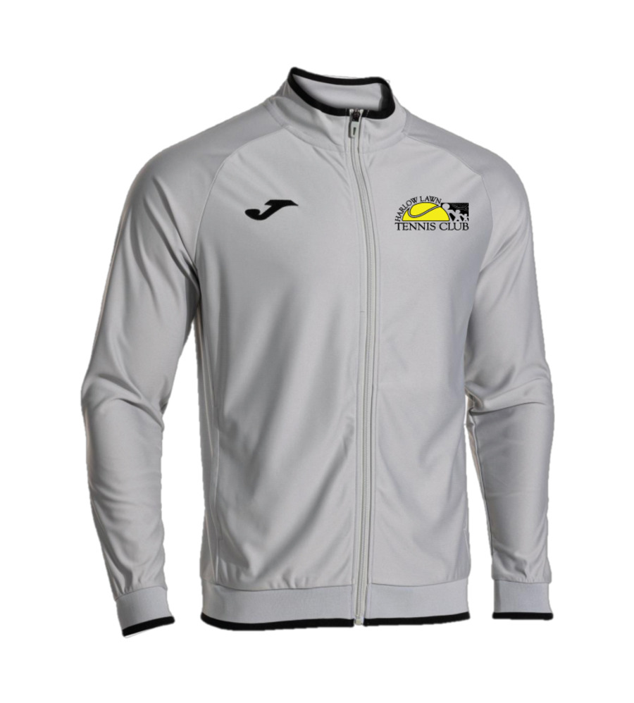 Harlow Lawn Tennis Combi Premium Full Zip Grey/Black with Back Print JNR