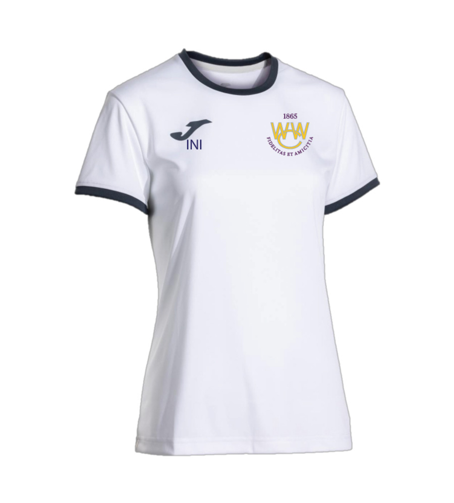 Woodford Wells Combi Premium Lady Fit T-Shirt White/Navy with Badge SNR