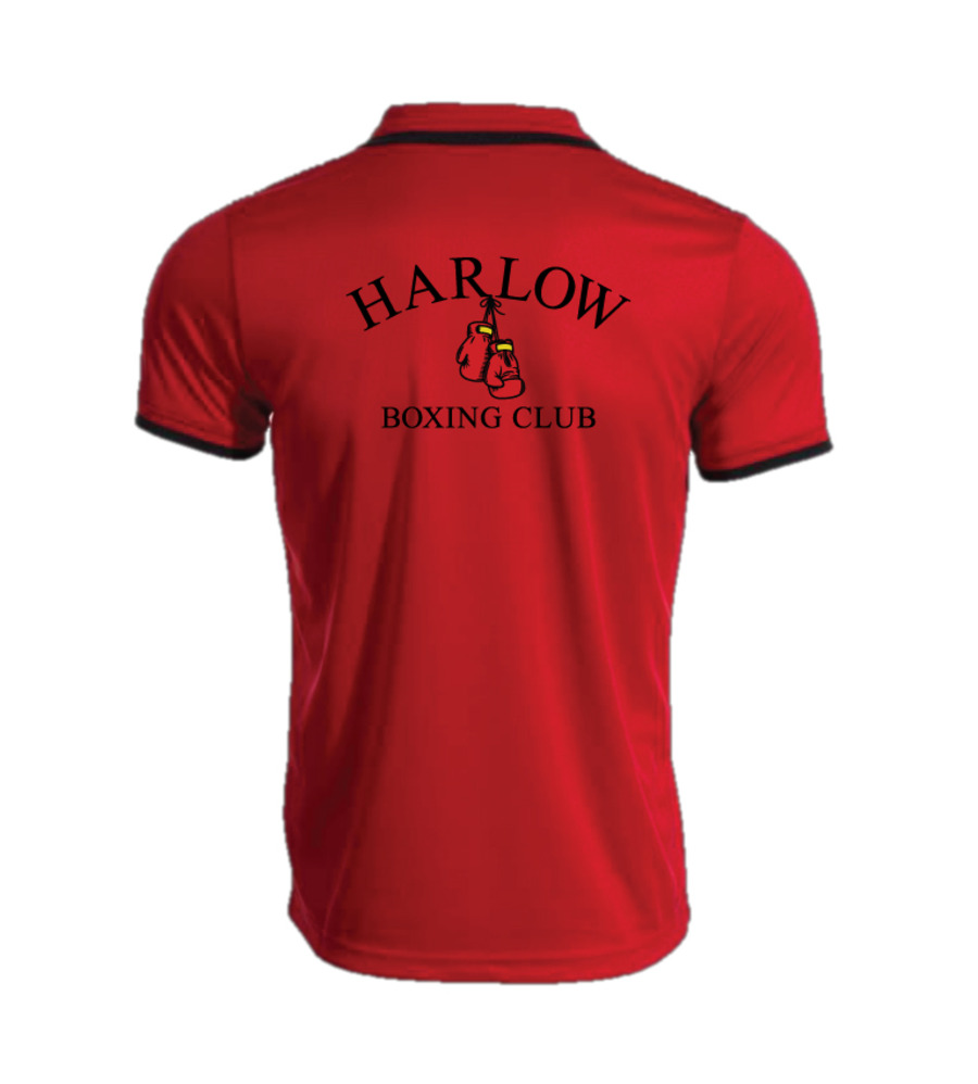 Harlow Boxing Club Coaches Combi Premium Polo Red/Black
