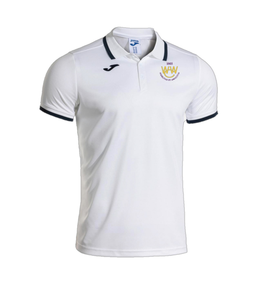 Woodford Wells Combi Premium Polo White/Navy with Badge JNR