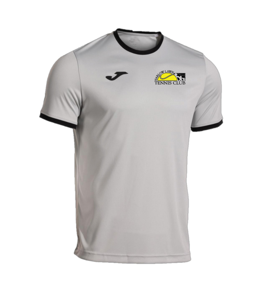 Harlow Lawn Tennis Combi Premium T-Shirt Grey/Black with Back Print JNR