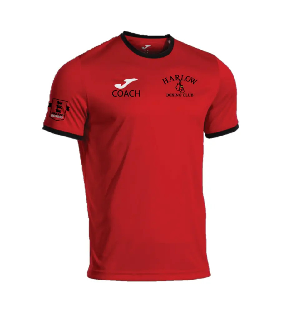 Harlow Boxing Club Coaches Combi Premium Tee Red/Black