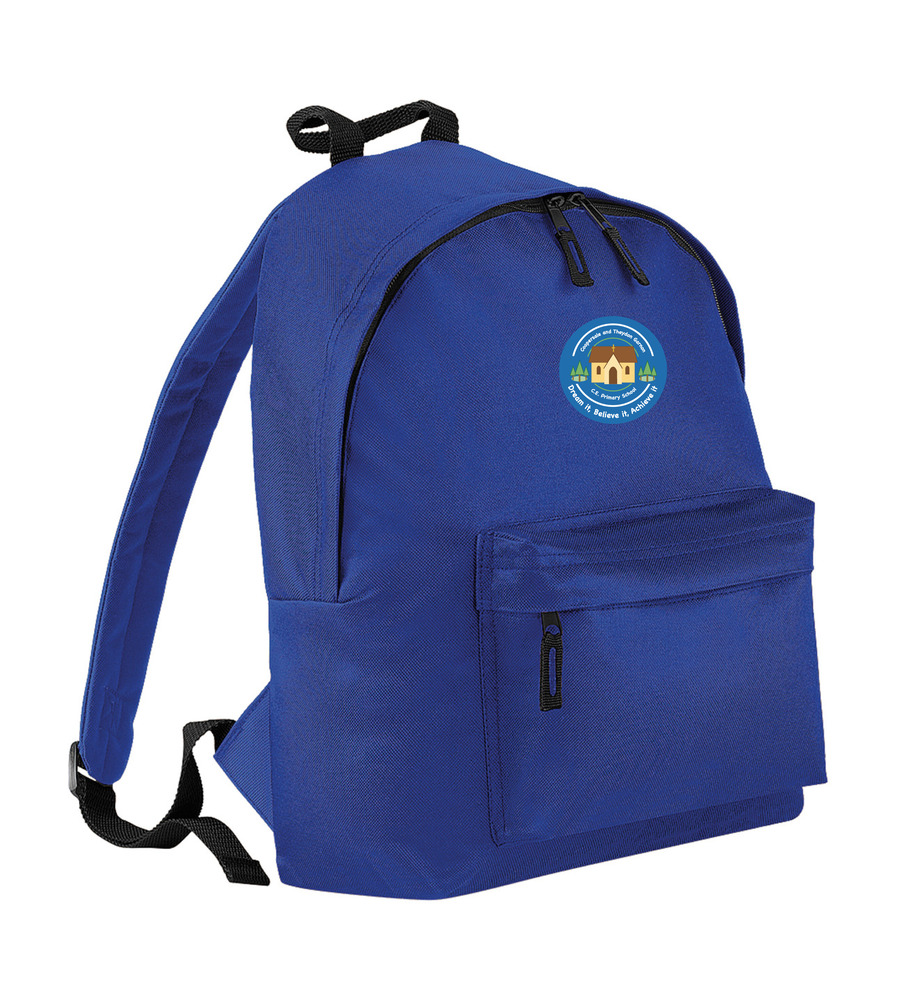 Coopersale Backpack Royal with or without School Crest