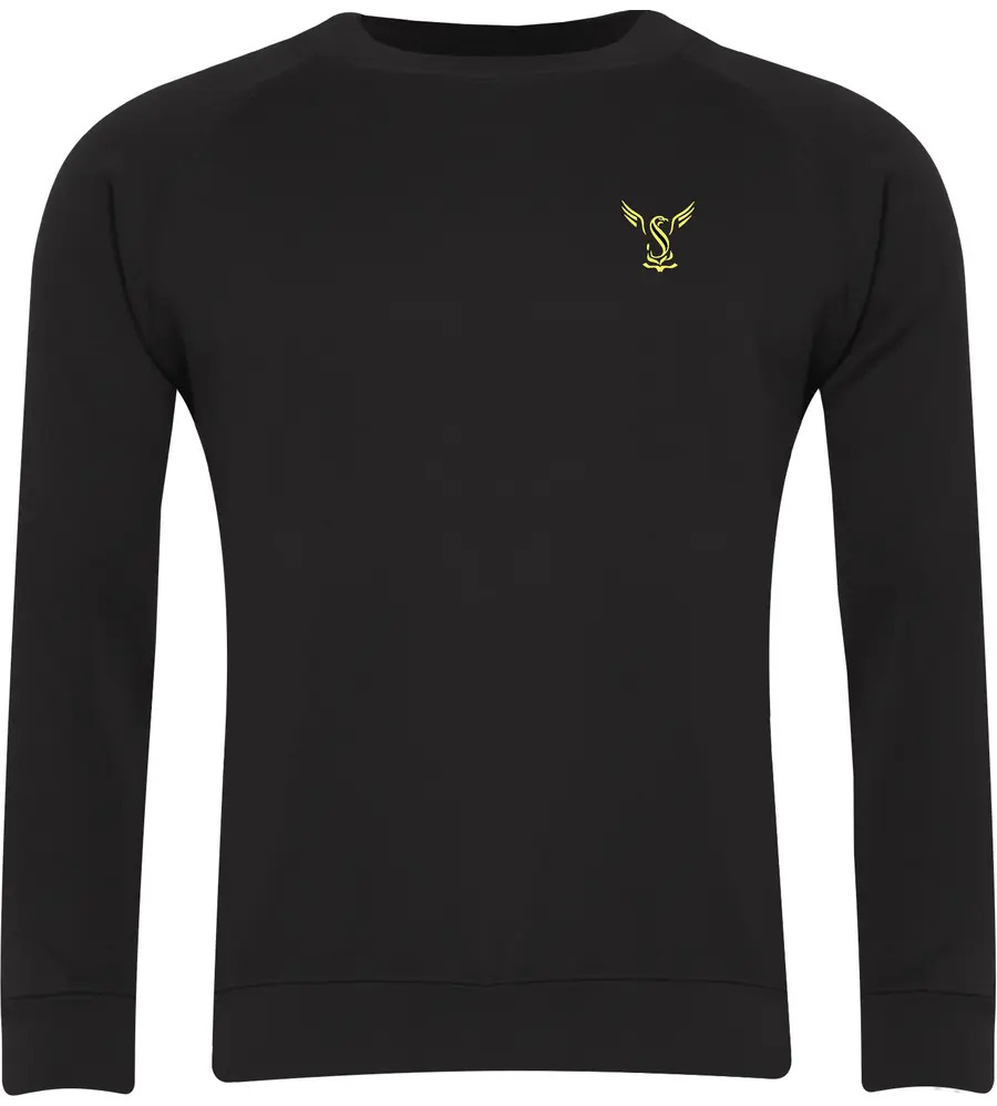 Stewards Cotton Crew Neck Sweatshirt Black