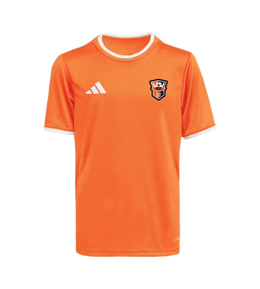 Harlow Tekkers Adidas Entrada 26 T-Shirt Orange/White JNR