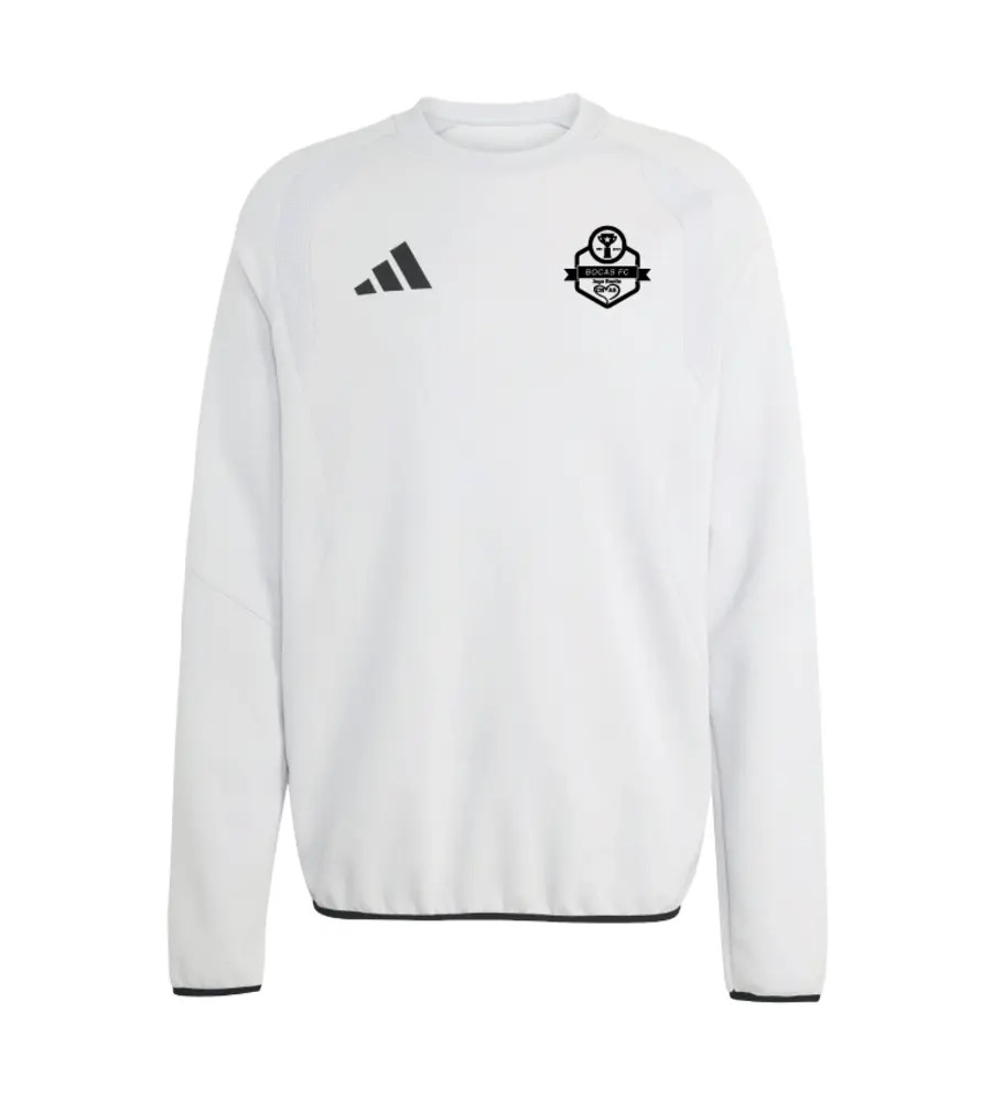 Bocas Loungewear Adidas Tiro Travel Cotton Crew Sweater Grey JNR