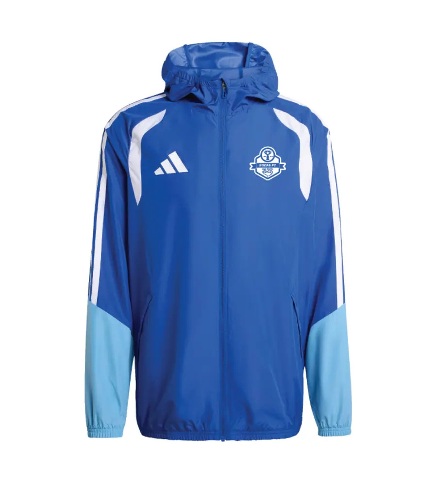 Bocas Coaches Adidas Tiro 26 Comp All Weather Jacket Royal/White