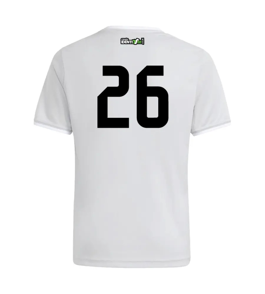 Harlow Tekkers Adidas Entrada 26 T-Shirt Grey/White JNR
