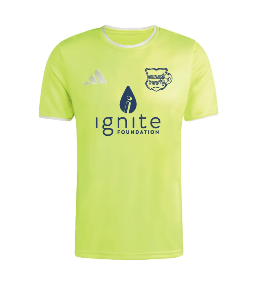 Chars Adidas Entrada 26 T-Shirt Solar Yellow JNR